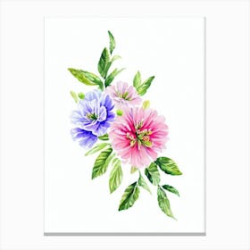 Alstromeria Watercolour Flower Canvas Print