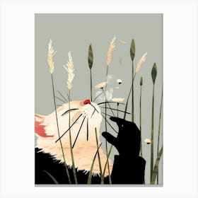 Cat In The Grass 5 Canvas Print