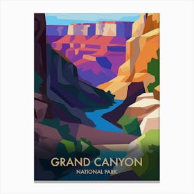 Grand Canyon National Park Matisse Style Vintage Travel Poster 1 Canvas Print