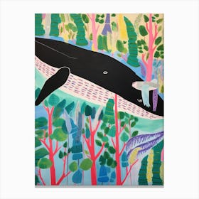 Maximalist Animal Painting Humpback Whale 3 Canvas Print