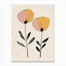 Colombo Flower Market Boho Minimalist Style Canvas Print