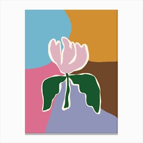 Retro minimal flower II Canvas Print