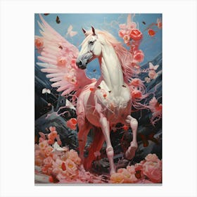'The White Pegasus Horse' Canvas Print