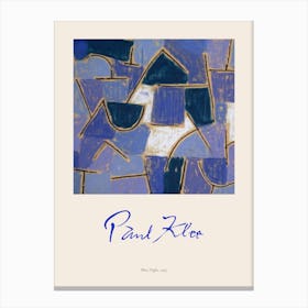 Blue Night, Paul Klee Poster Canvas Print