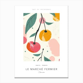 Cherries Le Marche Fermier Poster 3 Canvas Print