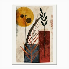 mid century plants Canvas Print