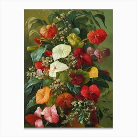 Anthurium Painting 2 Flower Canvas Print
