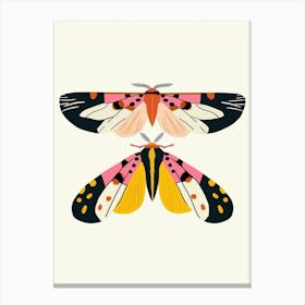 Colourful Insect Illustration Moth 3 Canvas Print