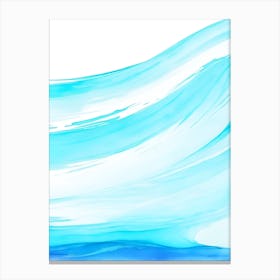 Blue Ocean Wave Watercolor Vertical Composition 125 Canvas Print
