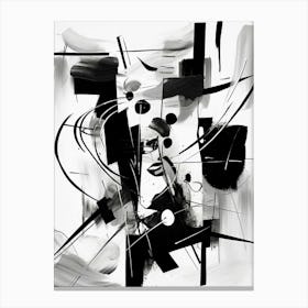 Resistance Abstract Black And White 2 Canvas Print
