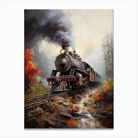 Train On The Tracks 6 Canvas Print