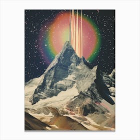 Cosmic surrealistic mountain landscape Canvas Print