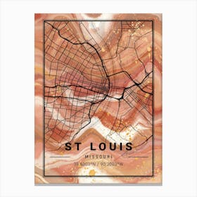 St Louis Map Canvas Print