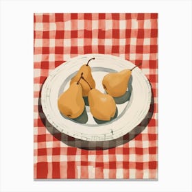 Pears On A Plate Canvas Print