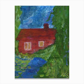 Cottage Landscape Canvas Print