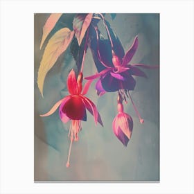 Iridescent Flower Fuchsia 1 Canvas Print