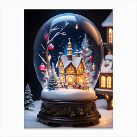 Christmas Snow Globe Canvas Print