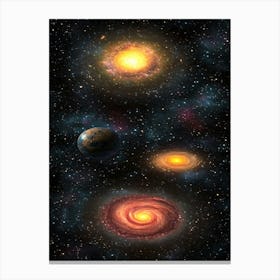 Galaxy In Space 16 Canvas Print