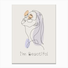 I'M Beautiful Canvas Print