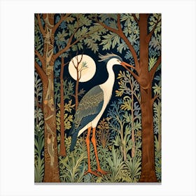 William Morris Heron In The Woods Canvas Print