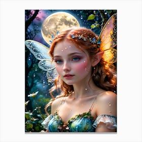 Fairy In The Moonlight Canvas Print