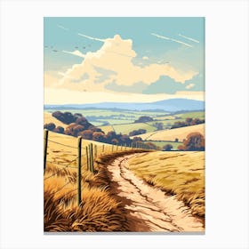 The Shropshire Way England 3 Hiking Trail Landscape Canvas Print