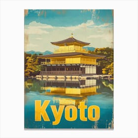 Aihrgdesign A Classic 1960s Travel Poster For Kyoto 5 Canvas Print