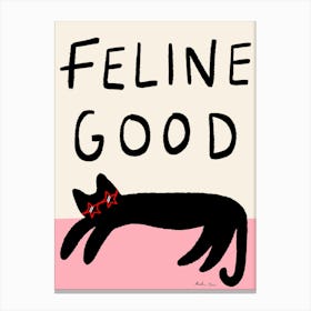 Feline Good Pink Canvas Print