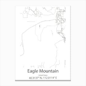 Eagle,United States Minimalist Map Canvas Print