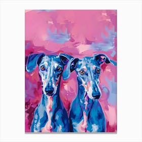 Blue Greyhounds Canvas Print