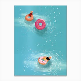 Donut Pool Float 4 Canvas Print