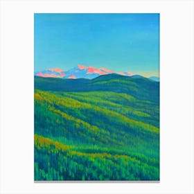 Pribaikalsky National Park Russia Blue Oil Painting 1  Canvas Print