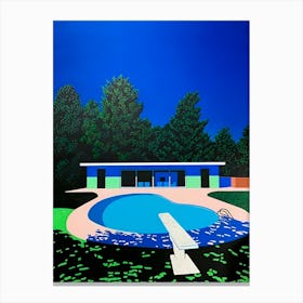 Hiroshi Nagai - Swimming Pool, City Pop Canvas Print