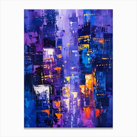 Cityscape At Night Canvas Print