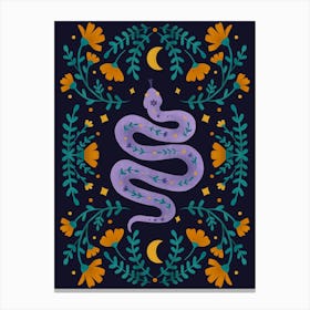 Mystic Series Purple Snake Canvas Print