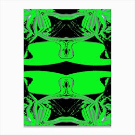 Abstract Green And Black Canvas Print