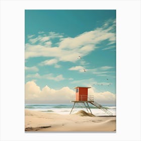 Lifeguard Tower On The Beach 1 Canvas Print