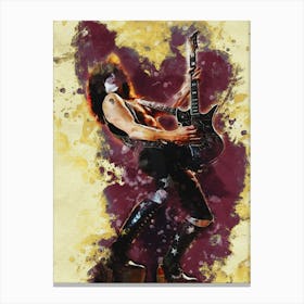 Smudge Of Paul Stanley Kiss Canvas Print