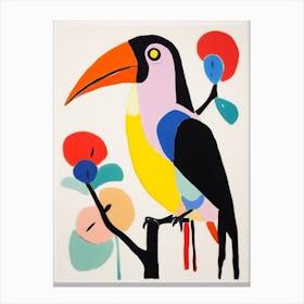 Colourful Kids Animal Art Toucan 3 Canvas Print