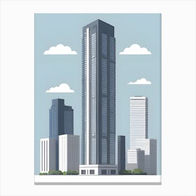 Skyscraper Art Canvas Print