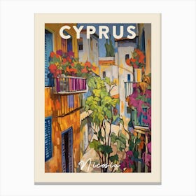 Nicosia Cyprus 4 Fauvist Painting Travel Poster Canvas Print