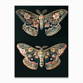 Butterfly Pattern William Morris Style 3 Canvas Print