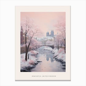 Dreamy Winter Painting Poster Newcastle United Kingdom Canvas Print