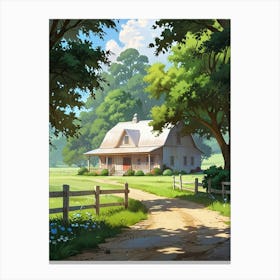 House In The Countryside 1 Canvas Print