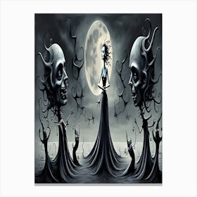 I Breathe into the Moons Embrace Canvas Print