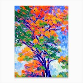 Atlas Cedar 2 tree Abstract Block Colour Canvas Print