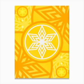 Geometric Abstract Glyph in Happy Yellow and Orange n.0073 Canvas Print