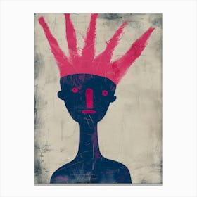 Man With A Pink Head Canvas Print