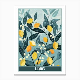 Lemon Tree Flat Illustration 6 Poster Canvas Print