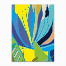 Succulent Garden In Turquoise Canvas Print